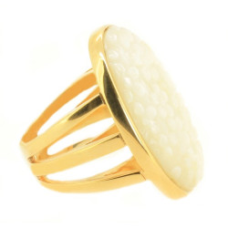 Anel Madrepérola Flores