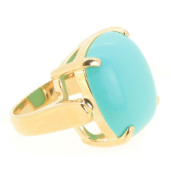 Anel Turquesa Quadrado