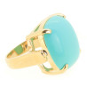 Anel Turquesa Quadrado Anel Turquesa Quadrado
