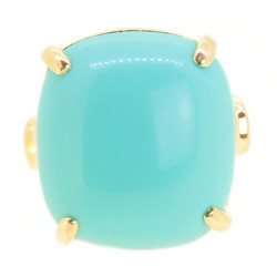 Anel Turquesa Quadrado