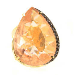 Anel Gota Topázio e Preto