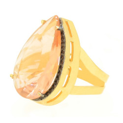 Anel Gota Topázio e Preto