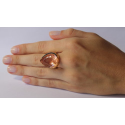 Anel Gota Topázio e Preto