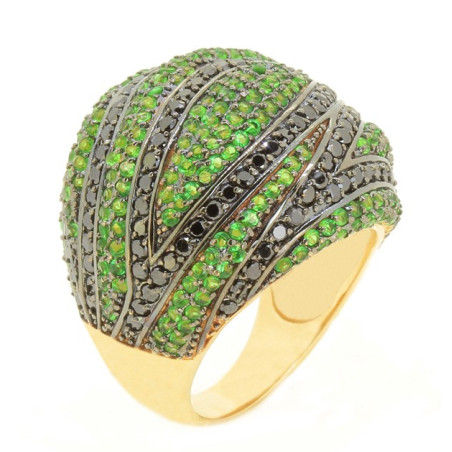 Anel Preto e Verde