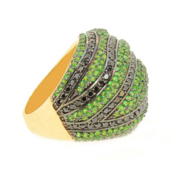 Anel Preto e Verde