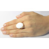 Anel Oval Branco Anel Oval Branco