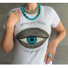 Camiseta Branca Olho Grego Camiseta Branca Olho Grego