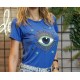 Camiseta Azul Olho Grego