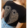 Camiseta Preta Asas Camiseta Preta Asas