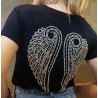 Camiseta Preta Asas Camiseta Preta Asas