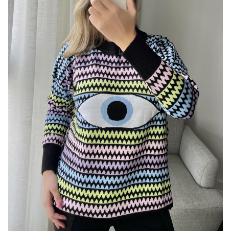 Blusa Olho Grego Azul