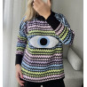 Blusa Olho Grego Azul Blusa Olho Grego Azul