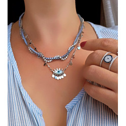 Corrente Esmaltada Azul Clara