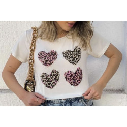 Camiseta Coração Oncinha