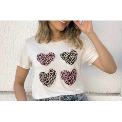 Camiseta Coração Oncinha