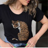 Camiseta Preta Tigre Camiseta Preta Tigre