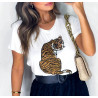 Camiseta Branca Tigre Camiseta Branca Tigre