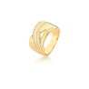 Anel Dourado com Zircônias Anel Dourado com Zircônias