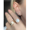 Anel Dourado com Zircônias Anel Dourado com Zircônias
