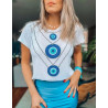Camiseta Colares de Olho Grego Camiseta Colares de Olho Grego