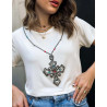 Camiseta Crucifixo Pedras Camiseta Crucifixo Pedras