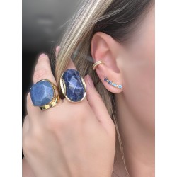 Brinco Ear Cuff Azul