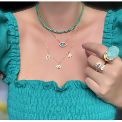 Colar Pingentes Olho Grego