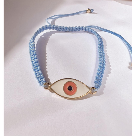 Pulseira Laranja e Azul Olho Grego