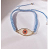Pulseira Laranja e Azul Olho Grego