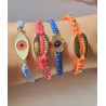 Pulseira Laranja e Azul Olho Grego