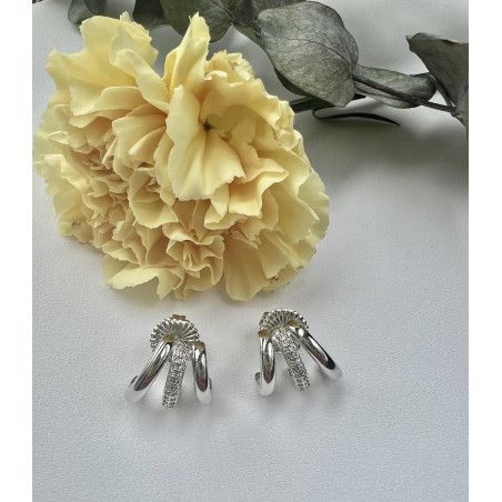 Argola Tripla Prateada