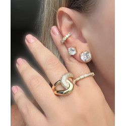 Brinco Ponto de Luz Grande Dourado