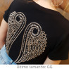 Camiseta Preta Asas Camiseta Preta Asas