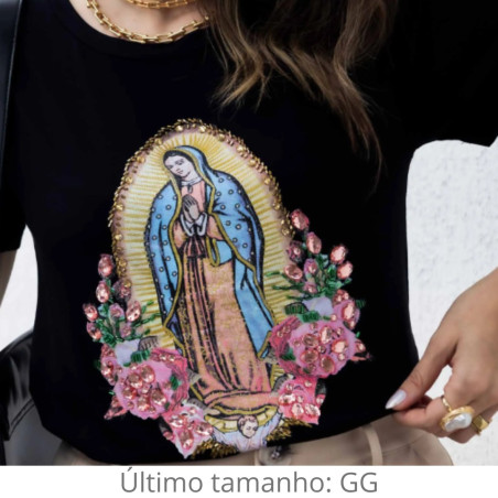 Camiseta Preta Nossa Sra de Guadalupe