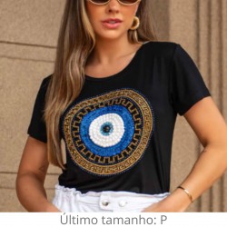 Camiseta Preta Olho Grego