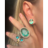 Brinco Oval Verde