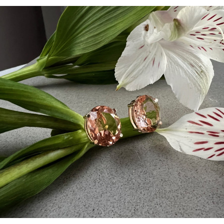 Brinco Oval Topázio Imperial