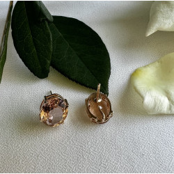 Brinco Oval Topázio Imperial