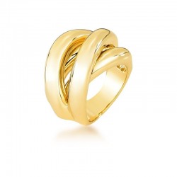 Anel Voltas Liso Dourado