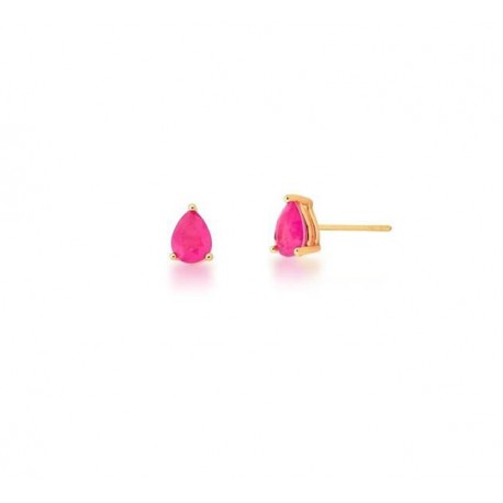Brinco Gota Rosa Médio