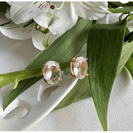 Brinco Oval Cristal