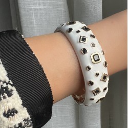 Pulseira Branca e Preta