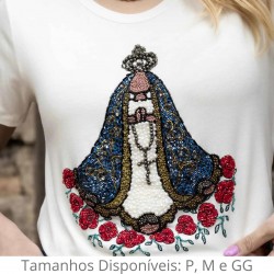 Camiseta Branca Aparecida Flores
