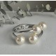 Pulseira Prateada Pérolas