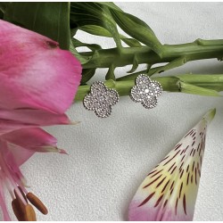 Brinco Flor Prateada
