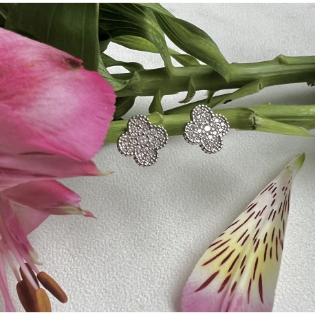 Brinco Flor Prateada