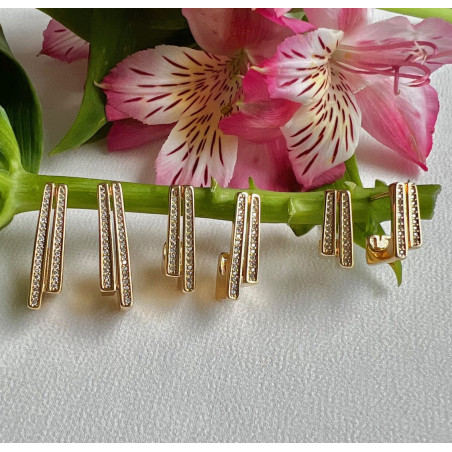 Trio de Argolas Quadradas