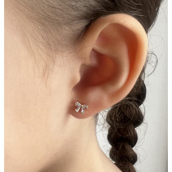 Brinco Infantil Lacinho Dourado