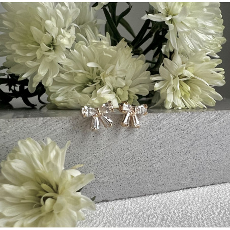 Brinco Infantil Lacinho Dourado