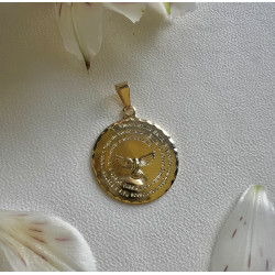 Pingente Espírito Santo com Oração